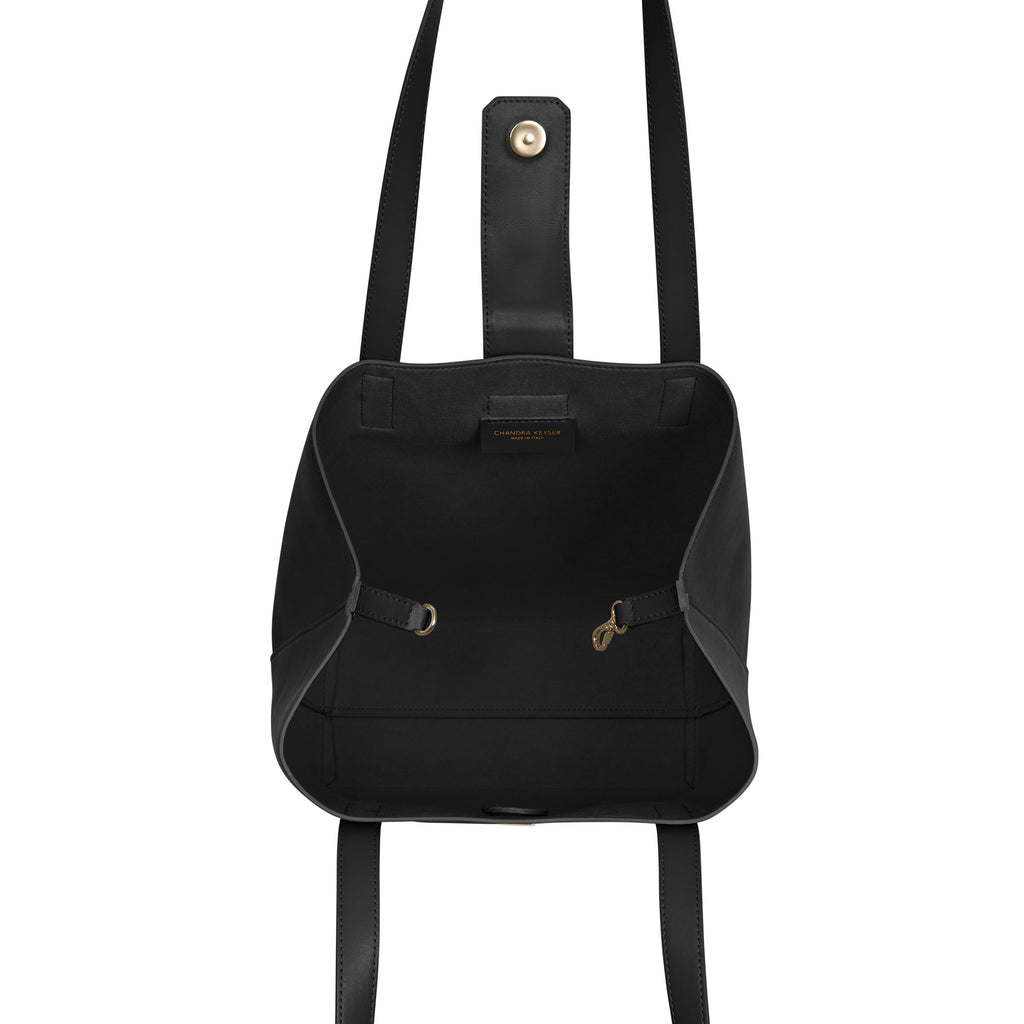 Chandra Keyser La Borsa Bucket Bag. Sustainably made in Italy.  Luxury Brand