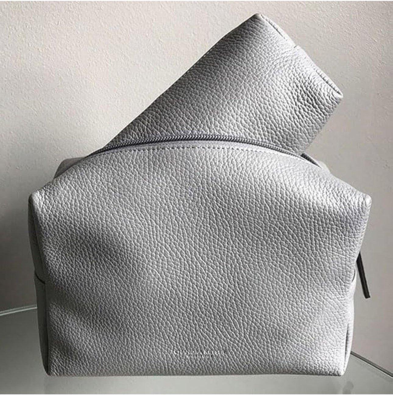 beauty bag leather pouch