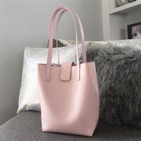 Chandra Keyser.  Made in Italy. Minimalist Style Bag. Everyday Tote Bag. Pink Leather Bag