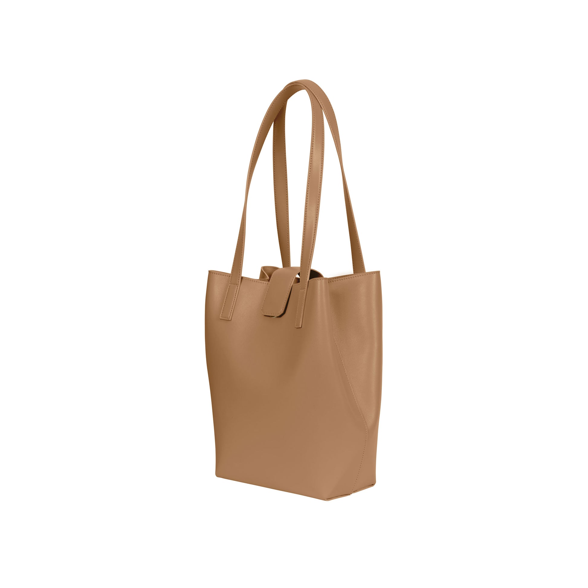 calvin klein shoulder, tote bag/purse light tan, snap closure, zippered  pocket 