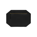 Chandra Keyser large black polygon shape clutch purse