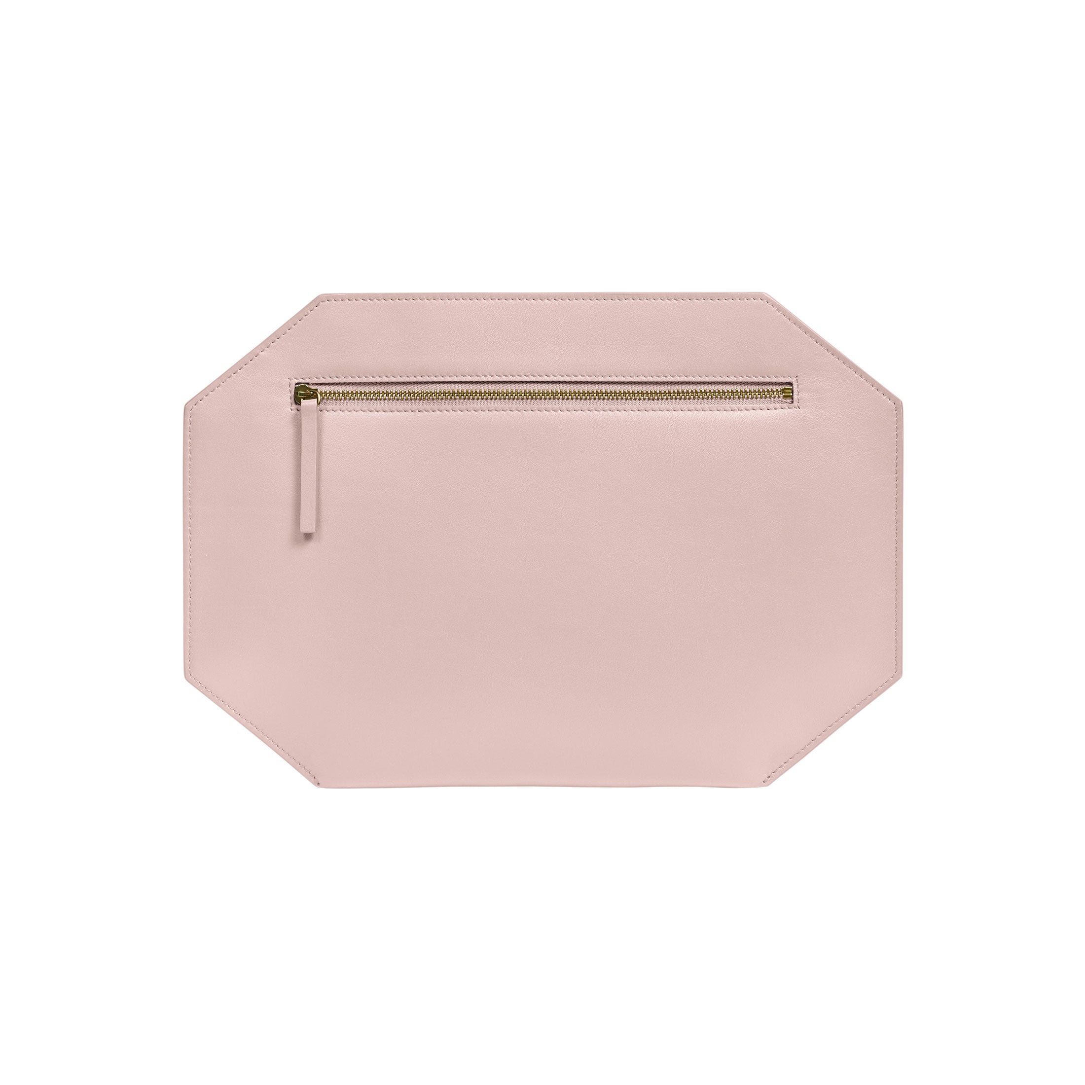 Chandra Keyser large pink polygon shape clutch purse