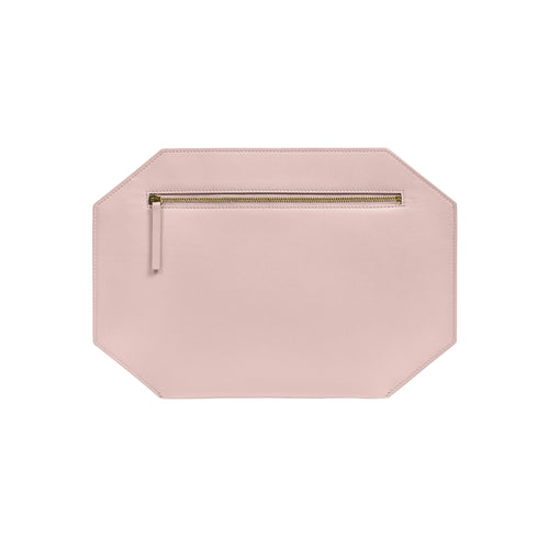Chandra Keyser large pink polygon shape clutch purse