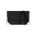 Chandra Keyser Andiamo Black Crossbody with chain strap. petite black evening clutch